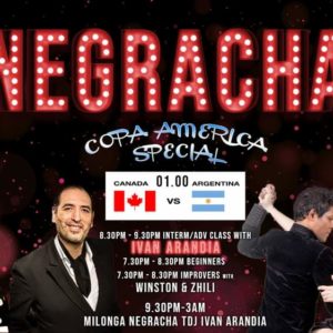 Negracha on Friday, Milonga Central closed this week, Fausto Carpino & Stephanie Fesneau in London