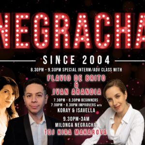 Negracha, New Course on Wednesdays, Joscha Engel & Sayaka Higuchi in London, World Champions Marcos Roberts & Louise Malucelli are coming back!