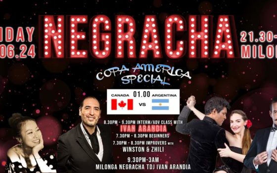 Negracha on Friday, Milonga Central closed this week, Fausto Carpino & Stephanie Fesneau in London