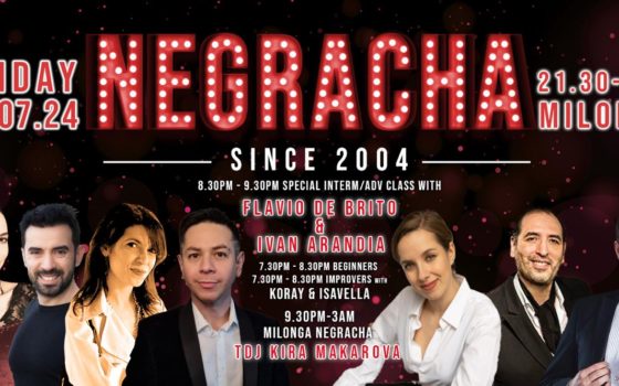 Negracha, New Course on Wednesdays, Joscha Engel & Sayaka Higuchi in London, World Champions Marcos Roberts & Louise Malucelli are coming back! Negracha, New Course on Wednesdays, Joscha Engel & Sayaka Higuchi in London, World Champions Marcos Roberts & Louise Malucelli are coming back!