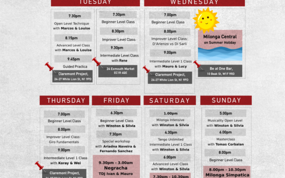 Ariadna Naveira & Fernando Sanchez at Negracha, New Saturday Intensive Crash Courses, and Tomas Corbalan’s Colgada Special! Ariadna Naveira & Fernando Sanchez at Negracha, New Saturday Intensive Crash Courses, and Tomas Corbalan’s Colgada Special!